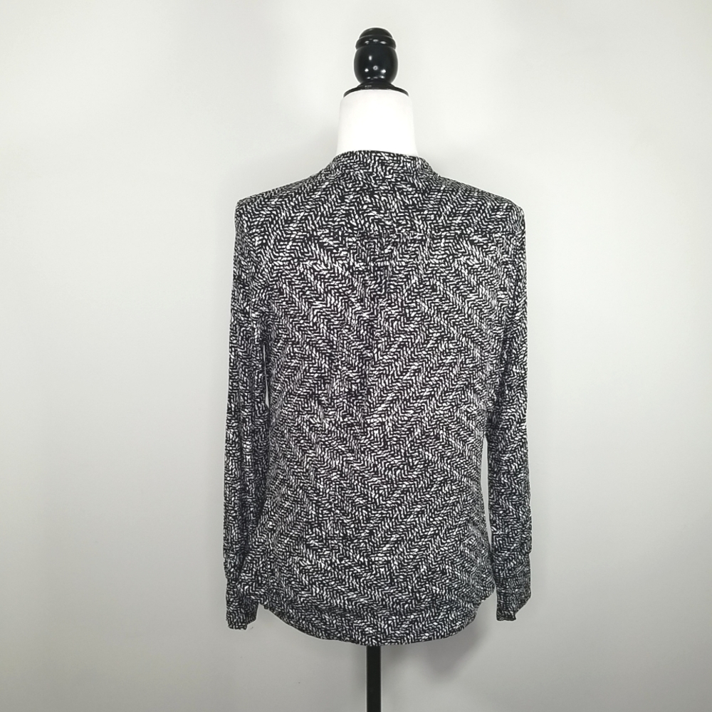 Vintage Tribal Women's Top Size M Long Sleeve Cowl Neck All Over Print - Picture 4 of 8